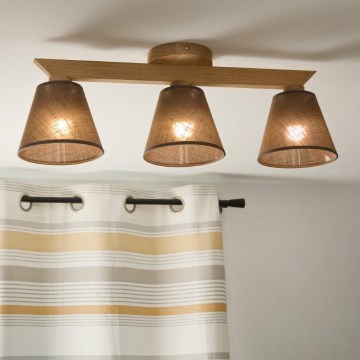 Brilagi - LED  Tvirtinamas sietynas ANTHONY 3xE14/40W/230V ąžuolas/ruda