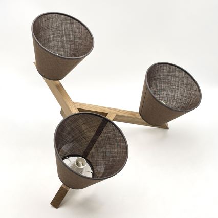 Brilagi - LED  Tvirtinamas sietynas ANTHONY 3xE14/40W/230V ąžuolas/ruda