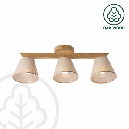 Brilagi - LED  Tvirtinamas sietynas ANTHONY 3xE14/40W/230V ąžuolas/smėlio spalva