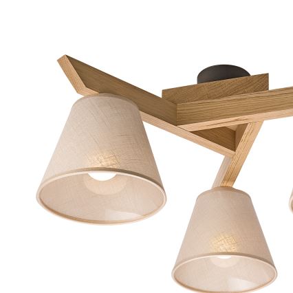 Brilagi - LED  Tvirtinamas sietynas ANTHONY 3xE14/40W/230V ąžuolas/smėlio spalva