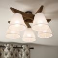 Brilagi - LED  Tvirtinamas sietynas ANTHONY 5xE14/40W/230V ąžuolas/balta