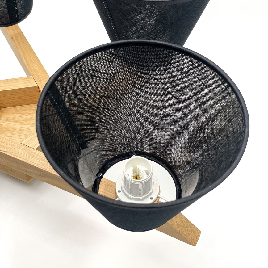 Brilagi - LED  Tvirtinamas sietynas ANTHONY 5xE14/40W/230V ąžuolas/juoda