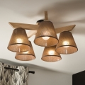 Brilagi - LED  Tvirtinamas sietynas ANTHONY 5xE14/40W/230V ąžuolas/ruda