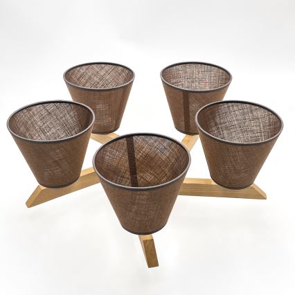 Brilagi - LED  Tvirtinamas sietynas ANTHONY 5xE14/40W/230V ąžuolas/ruda