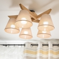 Brilagi - LED  Tvirtinamas sietynas ANTHONY 5xE14/40W/230V ąžuolas/smėlio spalva