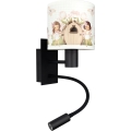 BRILAGI - LED Vaikiška lanksti sieninė lempa BOBO 1xE27/25W/230V + LED/3W juoda/balta/rožinė/fėjos