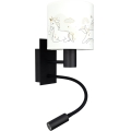 BRILAGI - LED vaikiška lanksti sieninė lempa BOBO 1xE27/25W/230V + LED/3W juoda/balta/vienaragiai