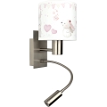 BRILAGI - LED vaikiška lanksti sieninė lempa BOBO 1xE27/25W/230V + LED/3W matinis chromas/kreminė/triušiukai