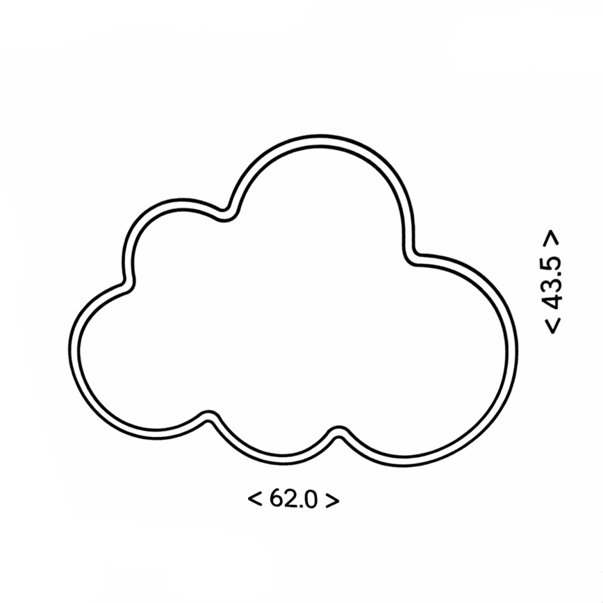 Brilagi - LED vaikiškas lubinis šviestuvas CLOUD LED/54W/230V baltas