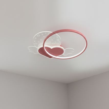 Brilagi - LED vaikiškas lubinis šviestuvas LOVE LED/48W/230V 3000/4500/6000K rožinė