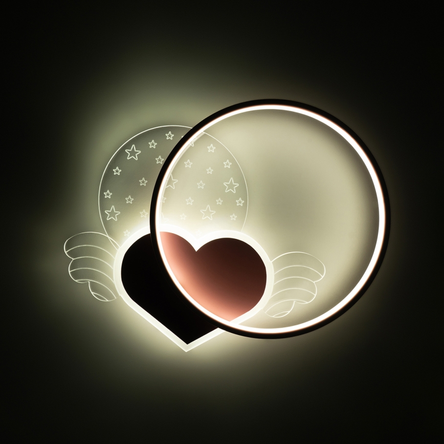 Brilagi - LED vaikiškas lubinis šviestuvas LOVE LED/48W/230V 3000/4500/6000K rožinė