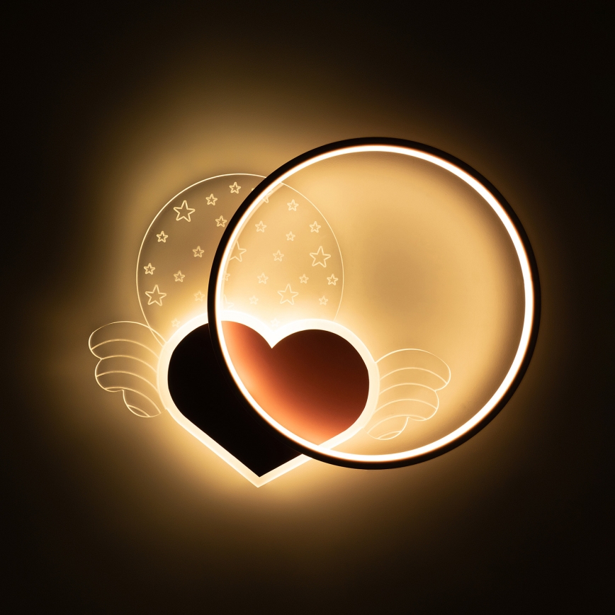 Brilagi - LED vaikiškas lubinis šviestuvas LOVE LED/48W/230V 3000/4500/6000K rožinė