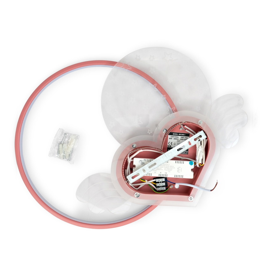 Brilagi - LED vaikiškas lubinis šviestuvas LOVE LED/48W/230V 3000/4500/6000K rožinė