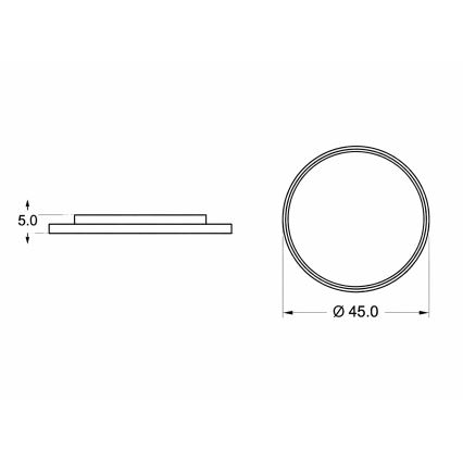 Brilagi - LED vaikų lubinis šviestuvas PIGGY LED/70W/230V 3000/4500/6000K Ø 45 cm