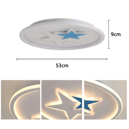 Brilagi - LED vaikiškas lubinis šviestuvas STARS LED/35W/230V Ø 53 cm