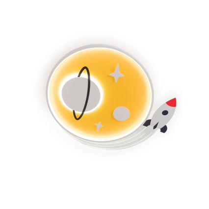 Brilagi - LED vaikiškas lubinis šviestuvas STARSHIP LED/64W/230V 3000/4500/6000K geltonas