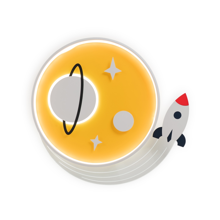 Brilagi - LED vaikiškas lubinis šviestuvas STARSHIP LED/64W/230V 3000/4500/6000K geltonas