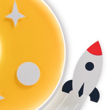 Brilagi - LED vaikiškas lubinis šviestuvas STARSHIP LED/64W/230V 3000/4500/6000K geltonas