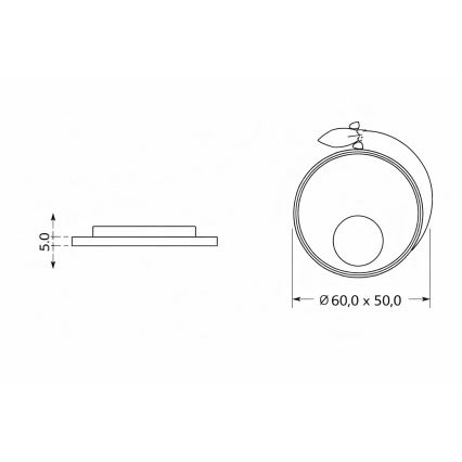 Brilagi - LED vaikiškas lubinis šviestuvas STARSHIP LED/64W/230V 3000/4500/6000K geltonas