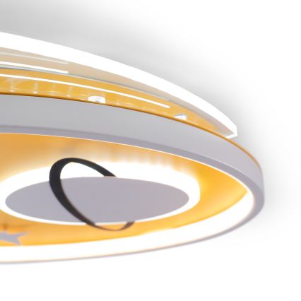 Brilagi -LED Vaikiškas lubinis šviestuvas STARSHIP LED/64W/230V 3000/4500K geltonas