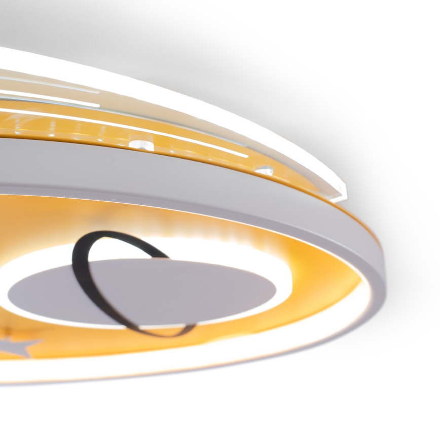 Brilagi -LED Vaikiškas lubinis šviestuvas STARSHIP LED/64W/230V 3000/4500K geltonas