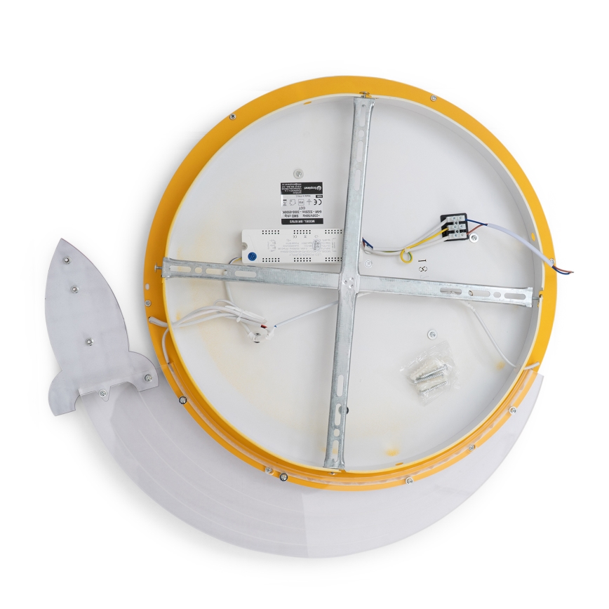 Brilagi -LED Vaikiškas lubinis šviestuvas STARSHIP LED/64W/230V 3000/4500K geltonas