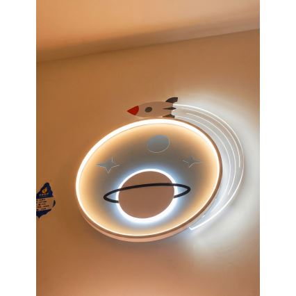 Brilagi -LED Vaikiškas lubinis šviestuvas STARSHIP LED/64W/230V 3000/4500K mėlynas