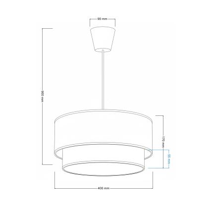 Brilagi - LED vaikiškas pakabinamas šviestuvas ant laido BOBO 1xE27/60W/230V, skersmuo 40 cm, rožinė/fėjos