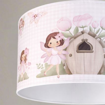 Brilagi - LED vaikiškas pakabinamas šviestuvas ant laido BOBO 1xE27/60W/230V Ø 35 cm rožinis/fėjos