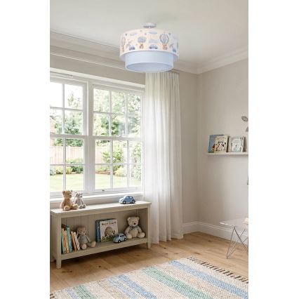Brilagi - LED vaikiškas paviršinis lubų šviestuvas BOBO 1xE27/60W/230V, skersmuo 40 cm, kreminės arba mėlynos spalvos su meškiukų motyvu