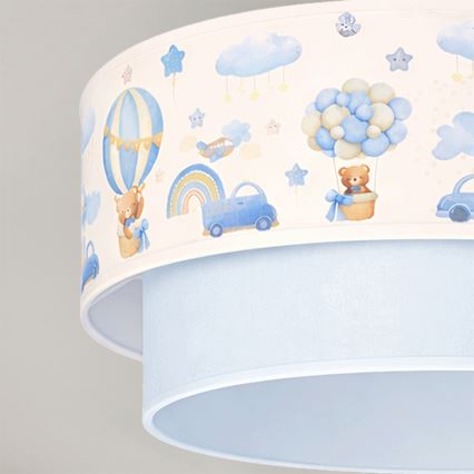 Brilagi - LED vaikiškas paviršinis lubų šviestuvas BOBO 1xE27/60W/230V, skersmuo 40 cm, kreminės arba mėlynos spalvos su meškiukų motyvu