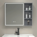 BRILAGI - LED veidrodinė vonios spintelė su apšvietimu NOTO SINGLE 60x65 cm