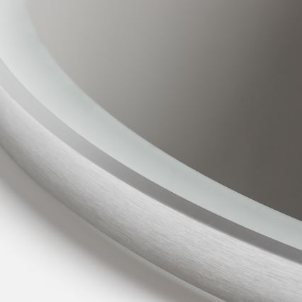 Brilagi - LED reguliuojamas vonios šildomas veidrodis su apšvietimu ALU PRO LED/18W/230V Ø 60 cm 3000/4000/6500K IP44 matinis chromas CRI 90