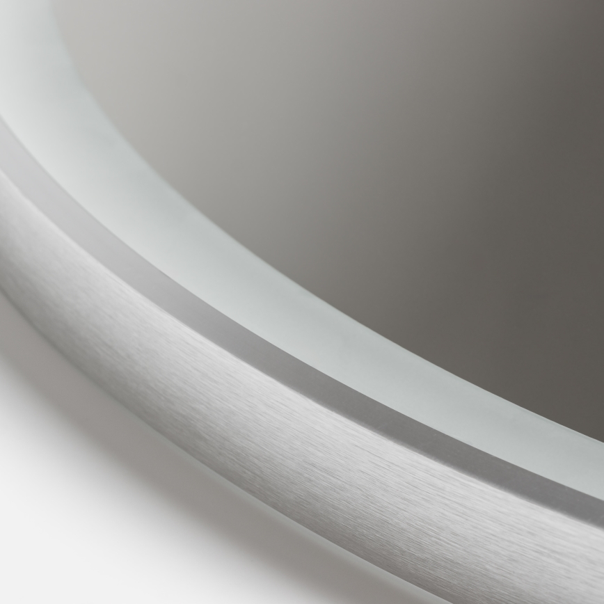 Brilagi - LED reguliuojamas vonios šildomas veidrodis su apšvietimu ALU PRO LED/18W/230V Ø 60 cm 3000/4000/6500K IP44 matinis chromas CRI 90