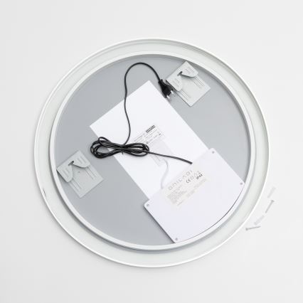 Brilagi - LED reguliuojamas vonios šildomas veidrodis su apšvietimu ALU PRO LED/18W/230V Ø 60 cm 3000/4000/6500K IP44 matinis chromas CRI 90