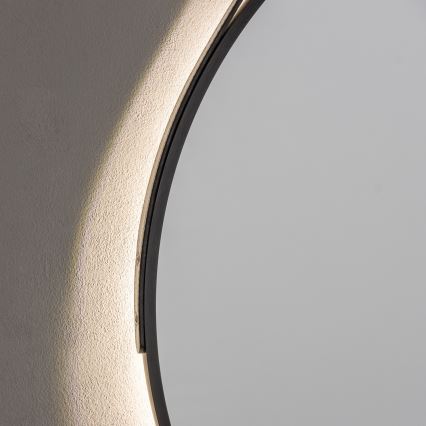 Brilagi - VERESE LED vonios veidrodis LED/19W/230V, skersmuo 60 cm, juodas, IP44, CRI 90, dimeriuojamas + CCT