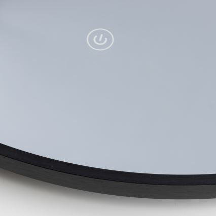 Brilagi - VERESE LED vonios veidrodis LED/19W/230V, skersmuo 60 cm, juodas, IP44, CRI 90, dimeriuojamas + CCT