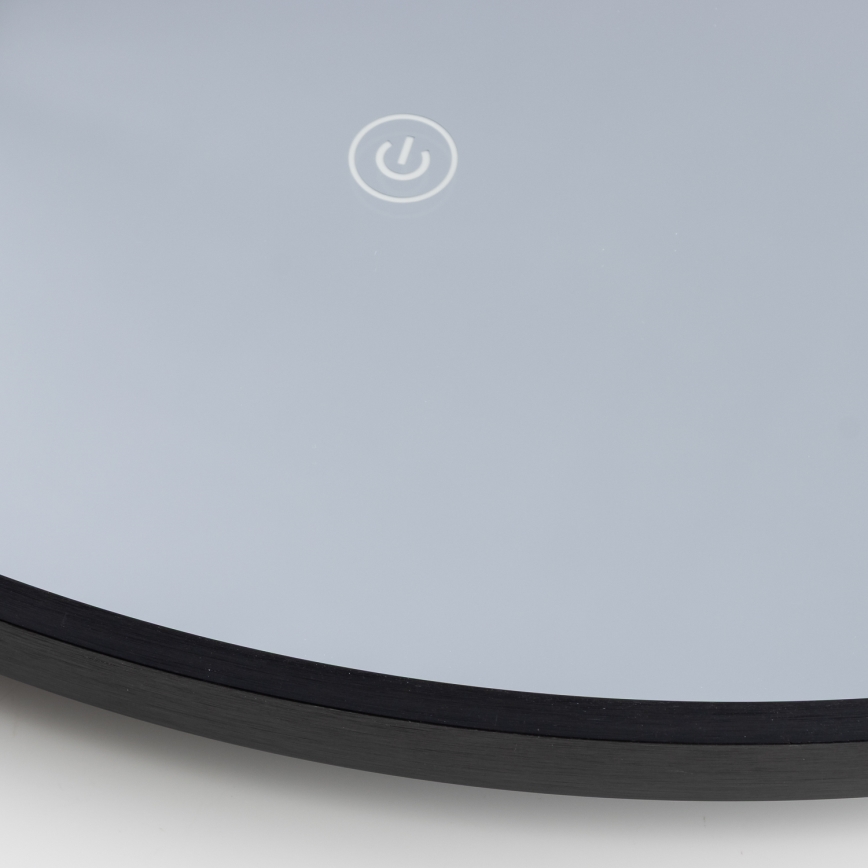 Brilagi - VERESE LED vonios veidrodis LED/19W/230V, skersmuo 60 cm, juodas, IP44, CRI 90, dimeriuojamas + CCT