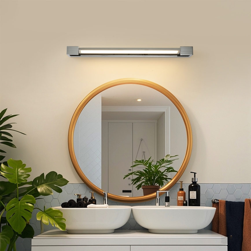 Brilagi - LED vonios veidrodžio apšvietimas AQUA LINE LED/18W/230V 60 cm IP44 blizgus chromas CRI 90