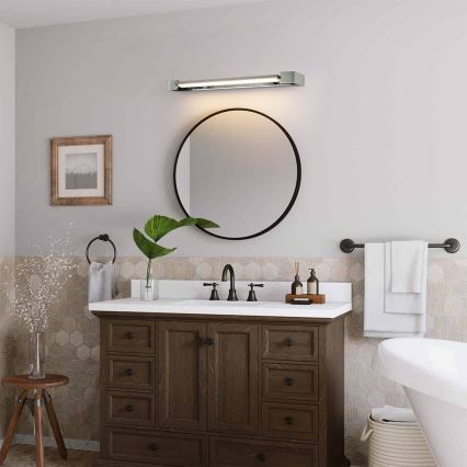 Brilagi - LED vonios veidrodžio apšvietimas AQUA LINE LED/18W/230V 60 cm IP44 blizgus chromas CRI 90