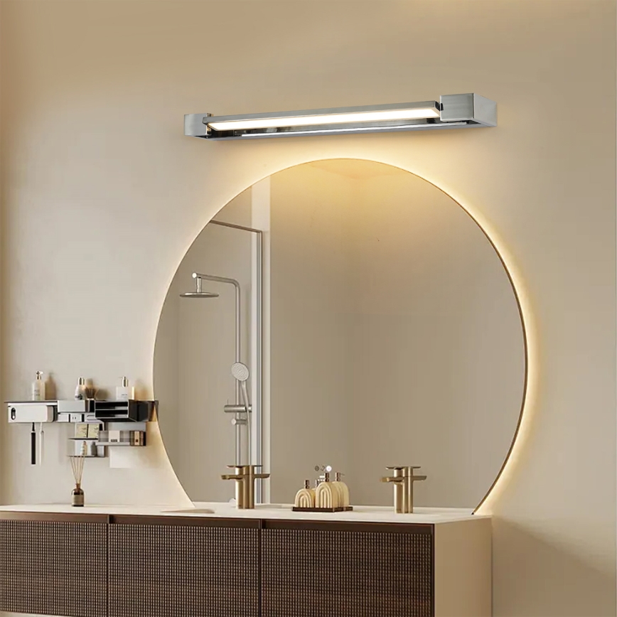 Brilagi - LED vonios veidrodžio apšvietimas AQUA LINE LED/18W/230V 60 cm IP44 blizgus chromas CRI 90