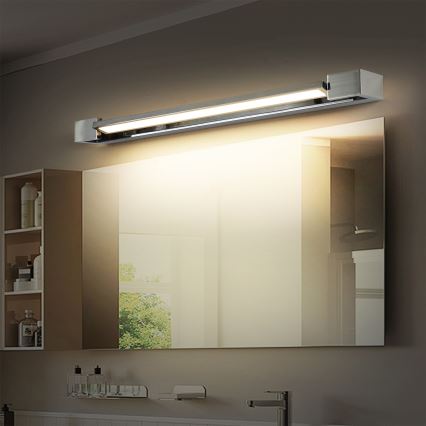 Brilagi - LED vonios veidrodžio apšvietimas AQUA LINE LED/18W/230V 60 cm IP44 blizgus chromas CRI 90