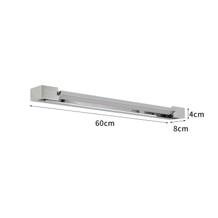 Brilagi - LED vonios veidrodžio apšvietimas AQUA LINE LED/18W/230V 60 cm IP44 blizgus chromas CRI 90