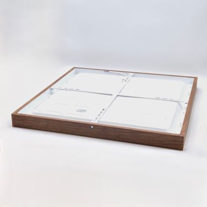 Brilagi - LED Lubinis šviestuvas voniai WOODY FRAME LED/50W/230V 60x60 cm IP44 ąžuolo vyšnia