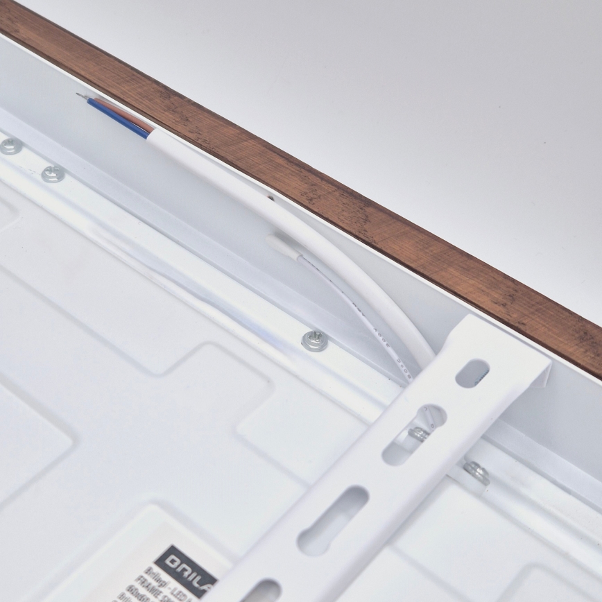 Brilagi - LED Lubinis šviestuvas voniai WOODY FRAME LED/50W/230V 60x60 cm IP44 ąžuolo vyšnia