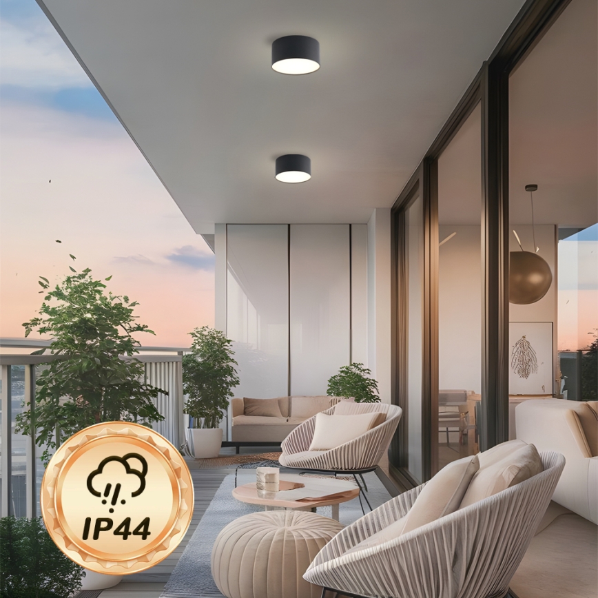 Brilagi - LED vonios kambario lubinis šviestuvas FORIS LED/14W/230V ø 12 cm juodas IP44