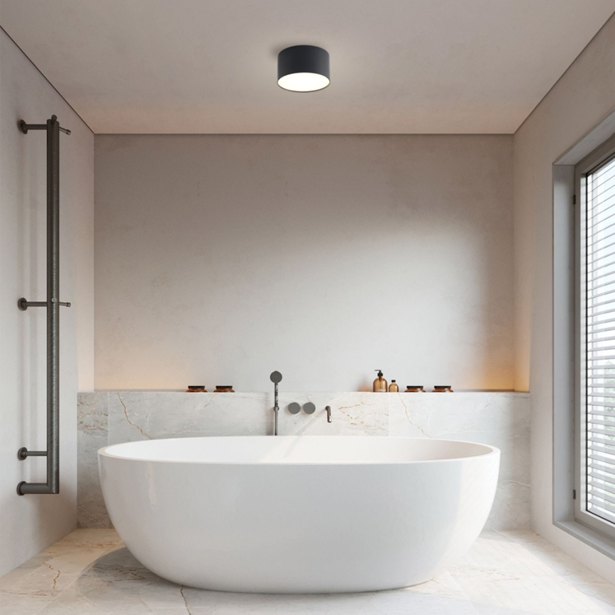 Brilagi - LED vonios kambario lubinis šviestuvas FORIS LED/9W/230V Ø 9 cm juodas IP44