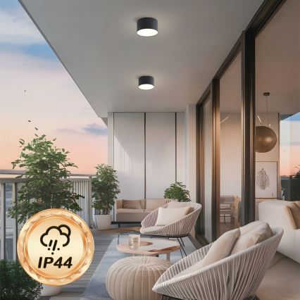 Brilagi - LED vonios kambario lubinis šviestuvas FORIS LED/9W/230V Ø 9 cm juodas IP44