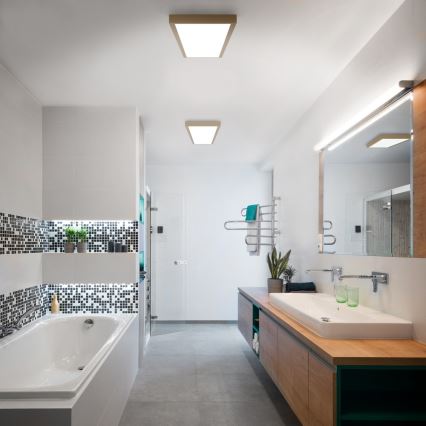 Brilagi - LED vonios kambario lubinis šviestuvas FRAME LED/50W/230V 120x30 cm IP44 smėlio spalvos