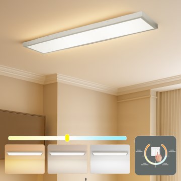 Brilagi - LED vonios kambario lubinis šviestuvas FRAME LED/50W/230V 3000/4000/6000K 120x30 cm IP44 sidabrinis